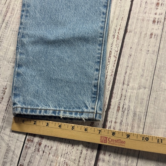 LEVI'S 501 JEANS BUTTON FLY RIPPED DENIM WOMEN'S SIZE 28 100% COTTON BOHO - Picture 15 of 16